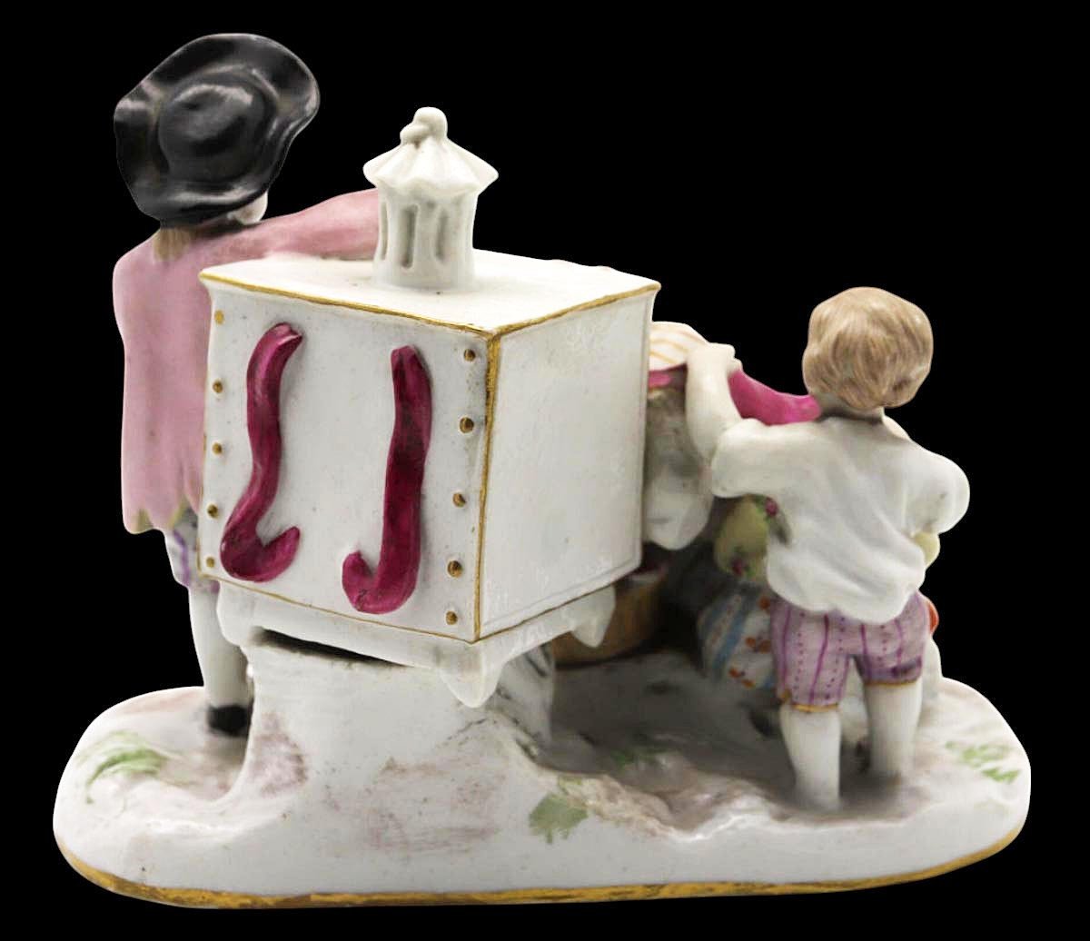 The Optical Box Showman Saxony Porcelain 19th Century-photo-3