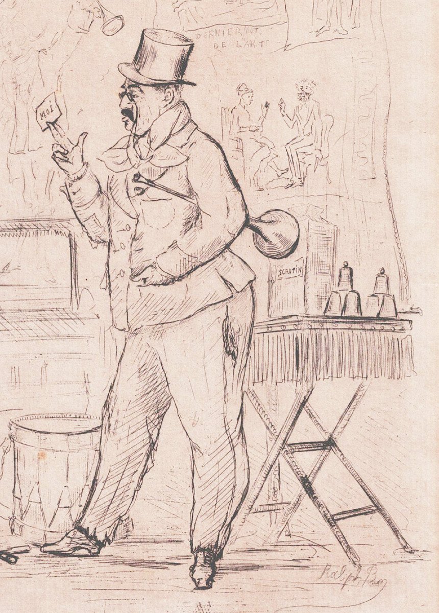 L'ÉLECTION DU MAGICIEN dessin 1830 -1840-photo-3