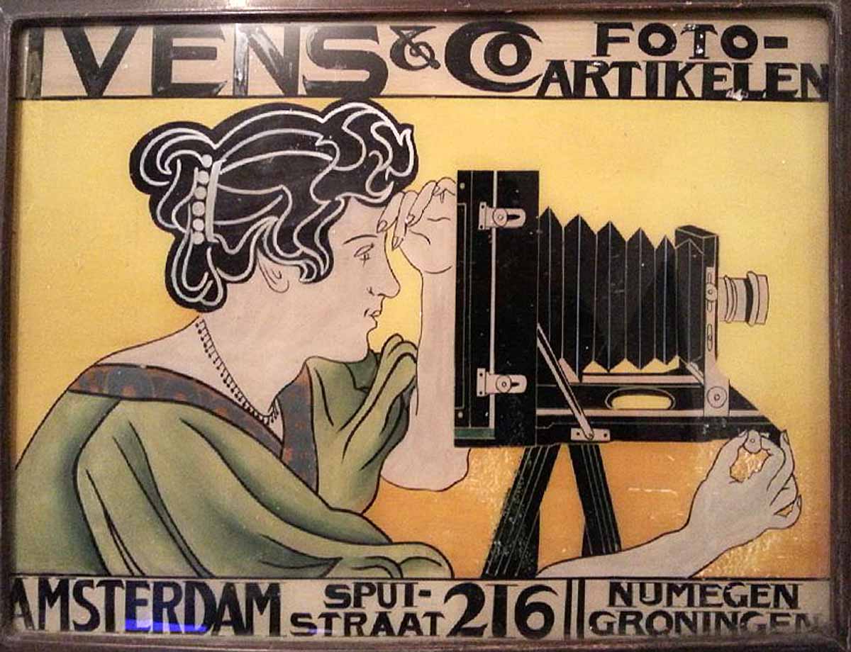 Glass Painting Advertising Photo Shop In 1899