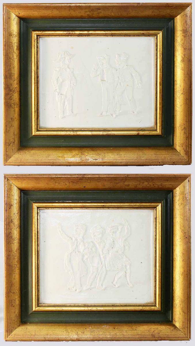 Pair Lithophanies Framed Kpm 1860