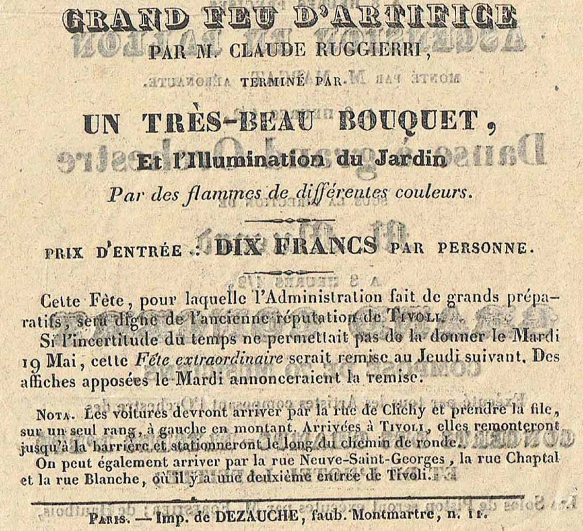 Programme FÊte Tivoli 1835  -photo-2