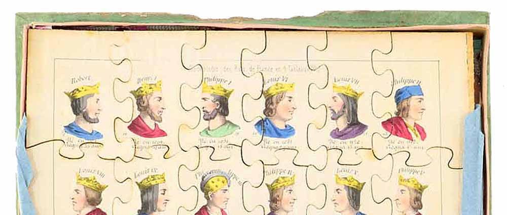 Puzzle  DES ROIS de FRANCE vers 1848  -photo-2