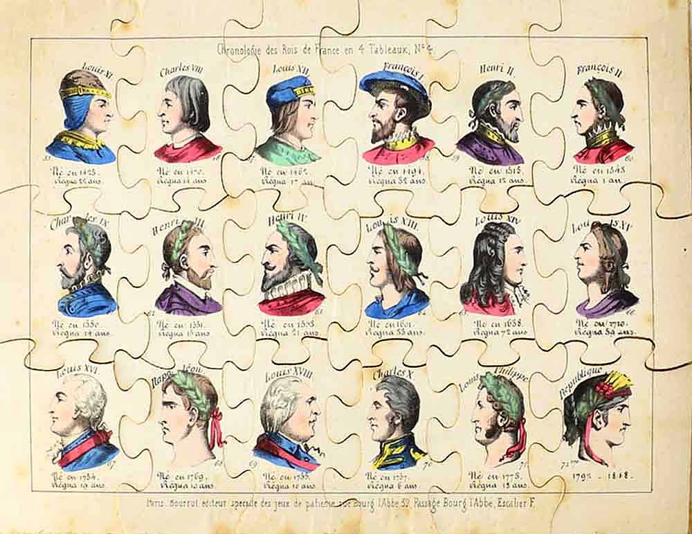 Puzzle Of The Kings Of France Circa 1848-photo-6