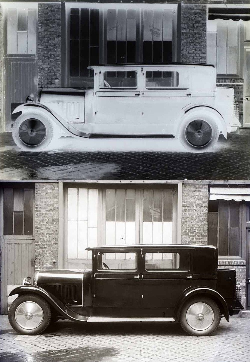 4 Negative Photos Of Cars Around 1920 24 X 18 Cm-photo-2