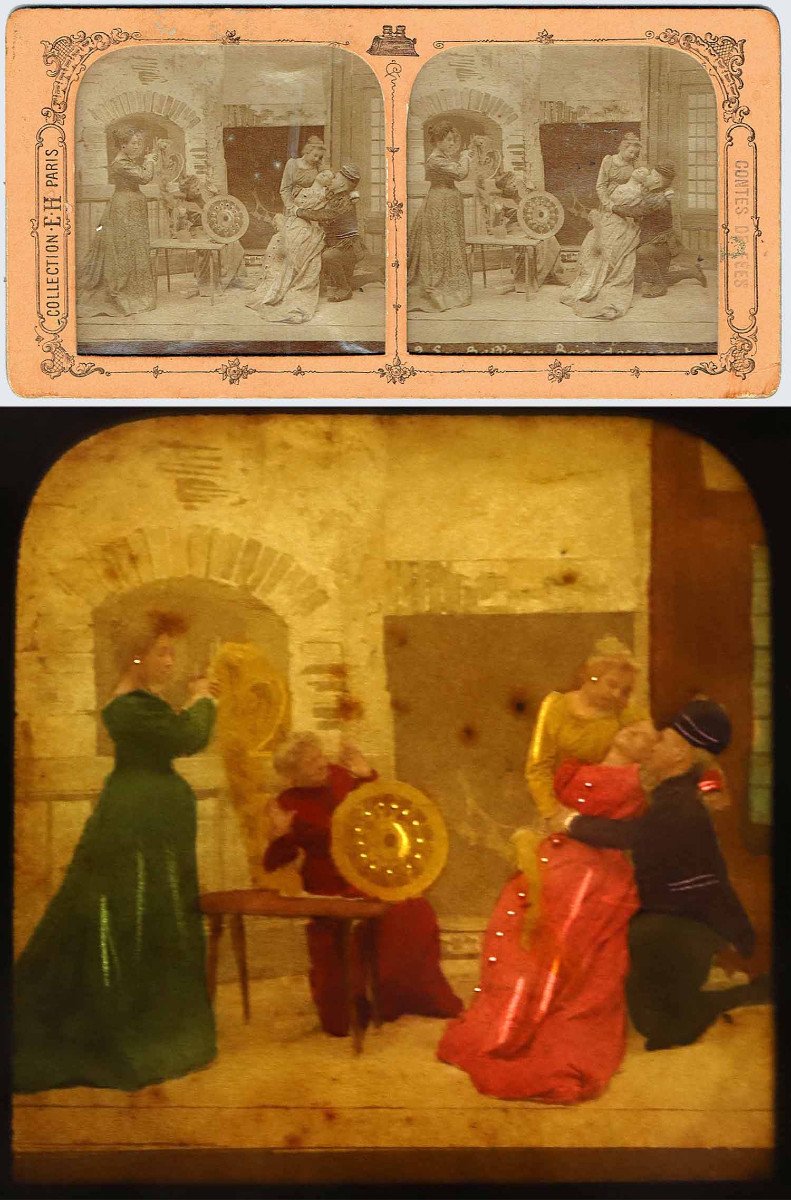 Sleeping Beauty 6 Polyoramic Stereoscopic Views Circa 1860-photo-3