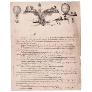 Document Aeronaut Louis Vachy 1854