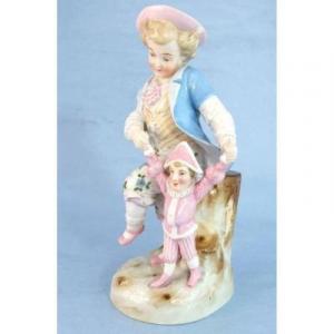 Porcelain Circa 1880 Boy At Polichinelle