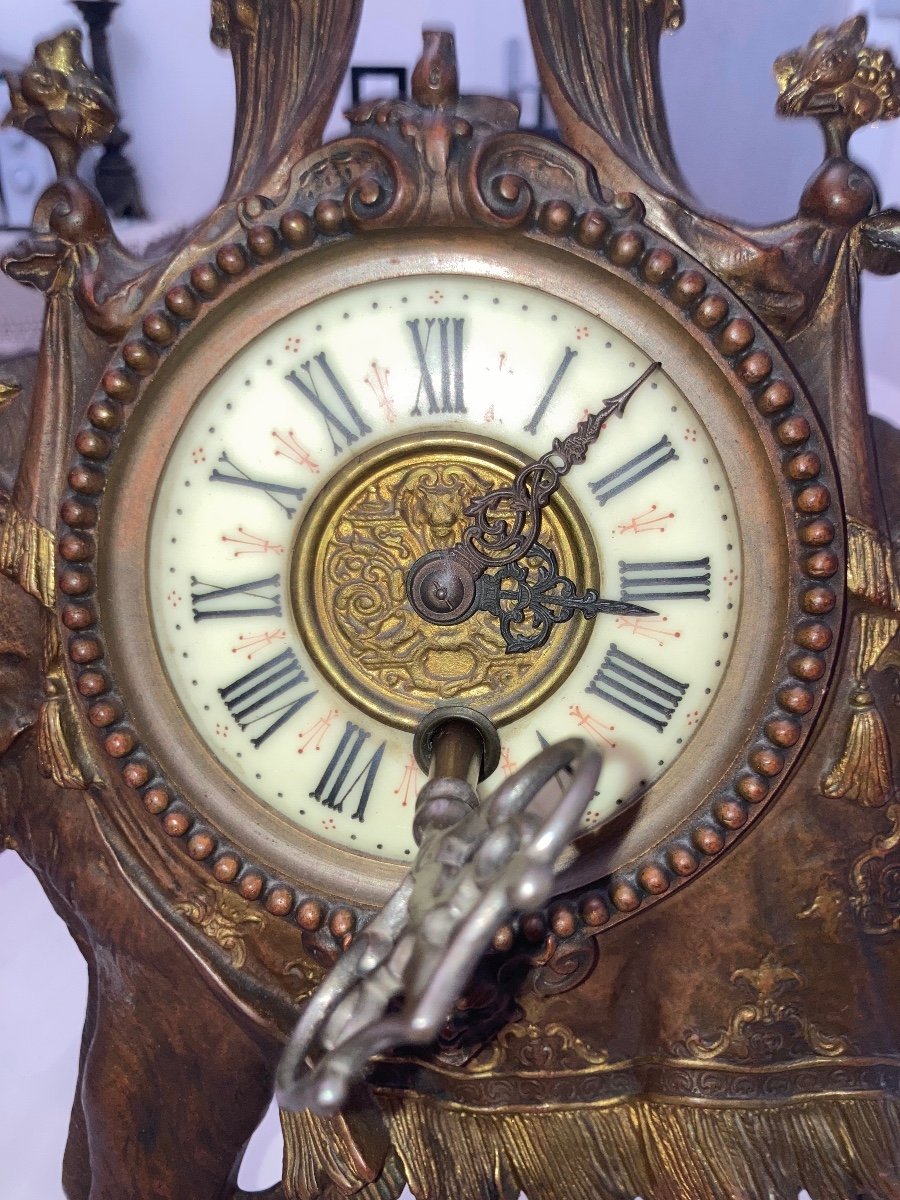 English Colonial Table Clock Circa 1935-photo-2