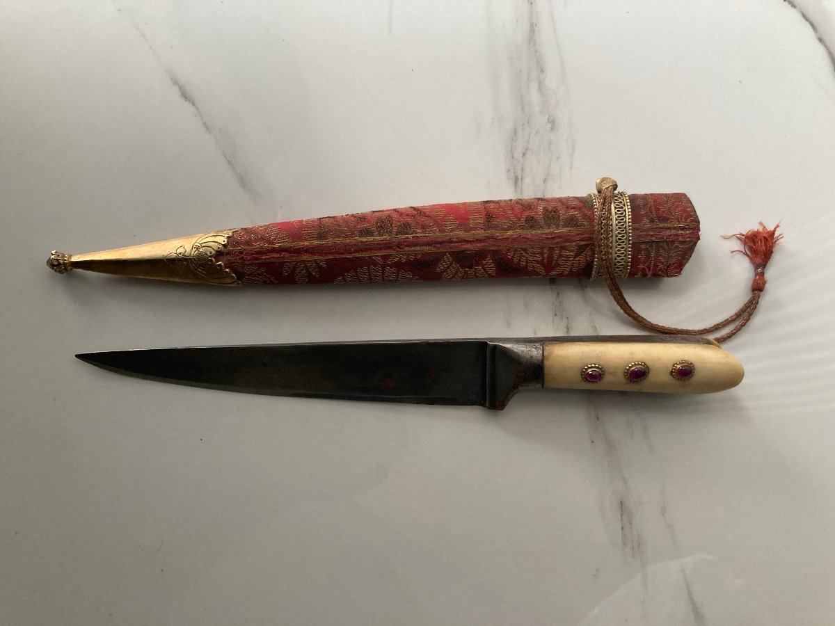 A Nice Persian Decorated Knife Kard In Mint Condition -photo-1