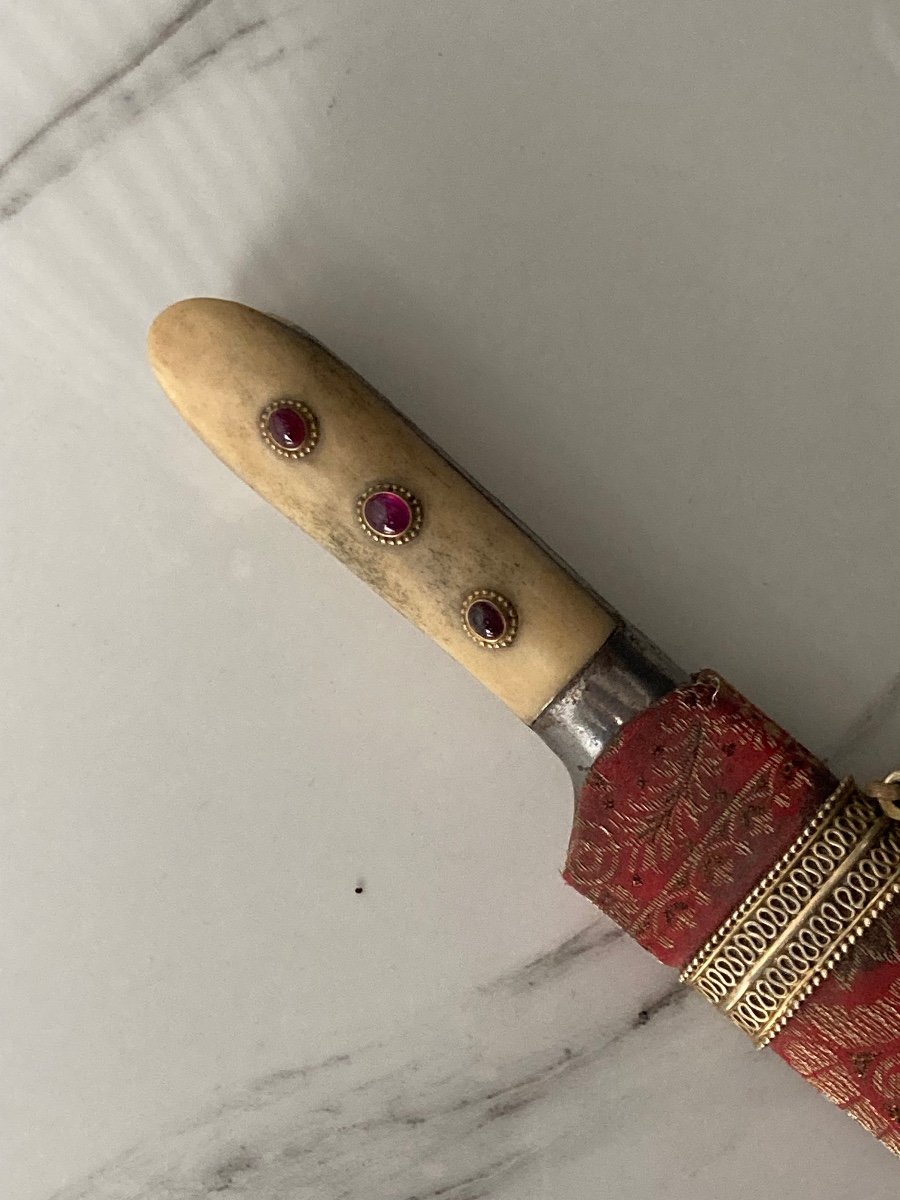 A Nice Persian Decorated Knife Kard In Mint Condition -photo-6