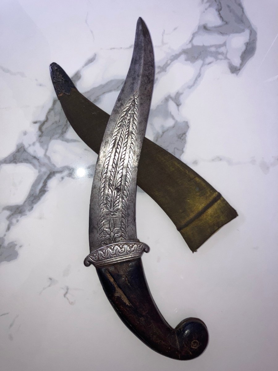 Indian Khanjar With Scabbard XVIII Century -photo-1