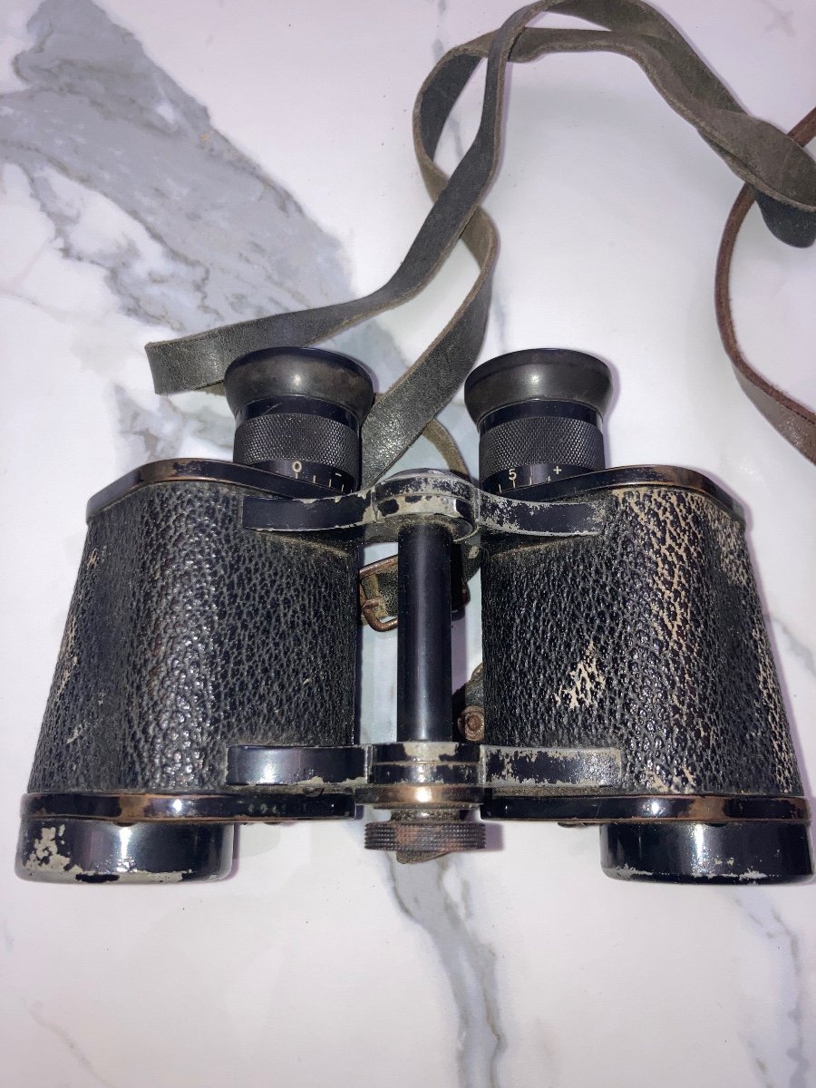 German Wwii Carl Zeiss Jena Marineglas Binoculars -photo-2