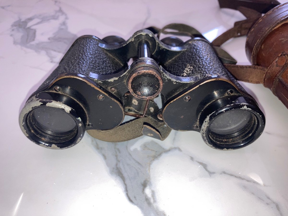 German Wwii Carl Zeiss Jena Marineglas Binoculars -photo-4