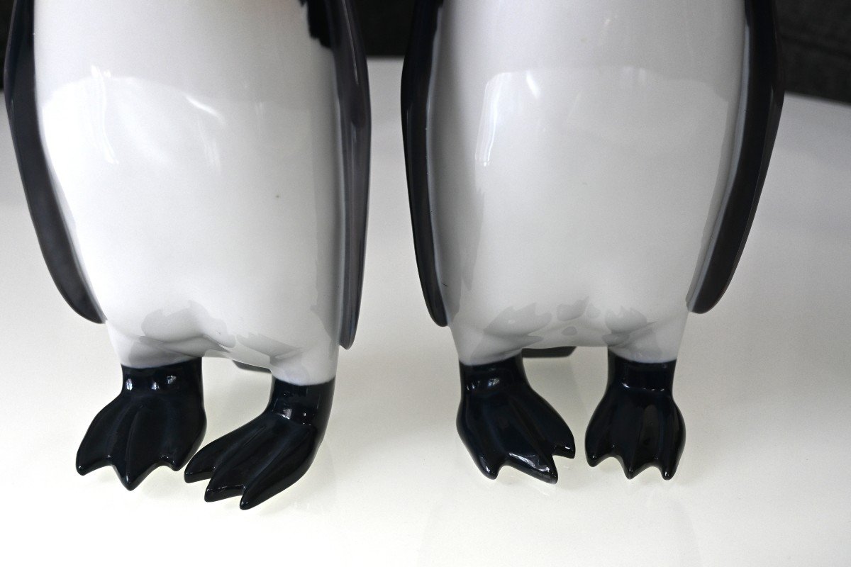 Armand Petersen (891-1969), Two Porcelain Penguins, Bing & Grondahl Manufactory-photo-5