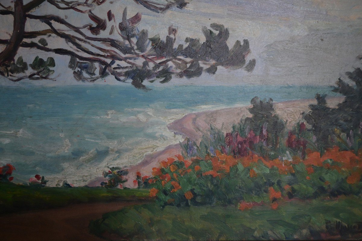 Paul Mascart (1874-1958), Garden By The Sea, In Veulettes-sur-mer-photo-7