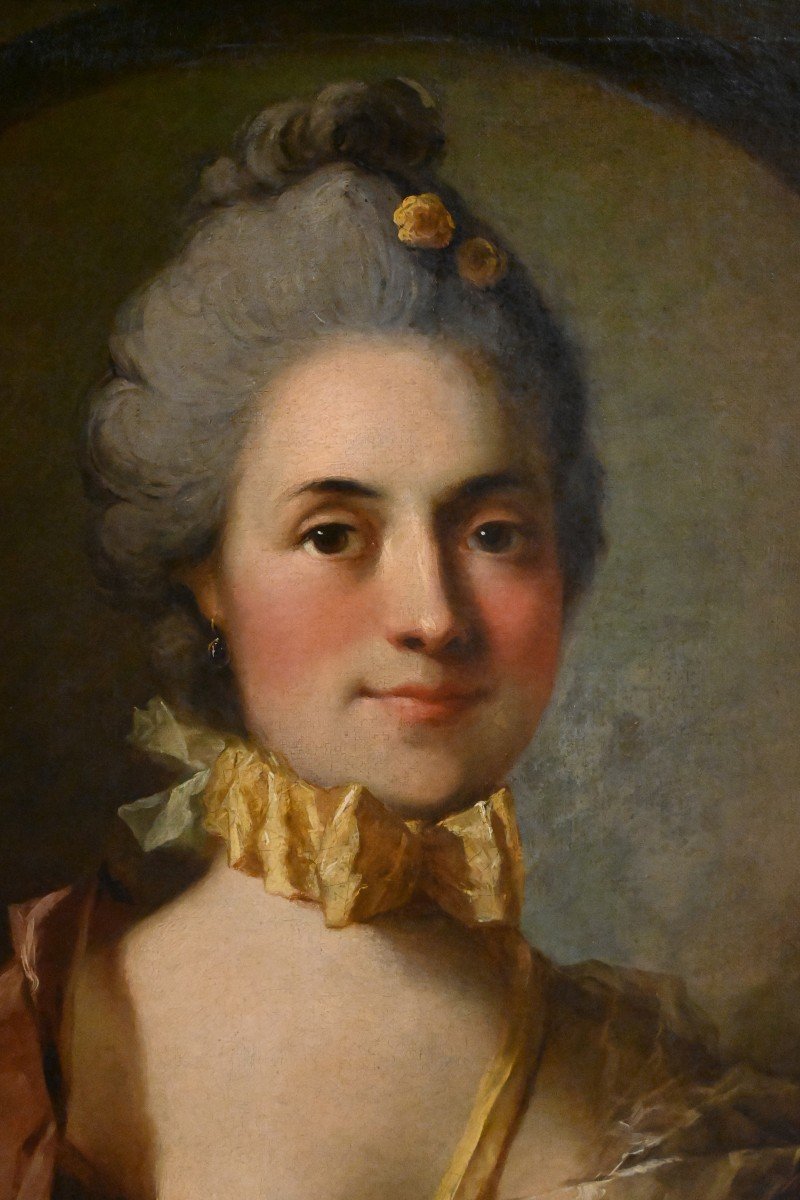 Louis-richard-françois Dupont (montfiquet 1731-rouen 1765) Portrait Of A Lady, 18th Century-photo-3