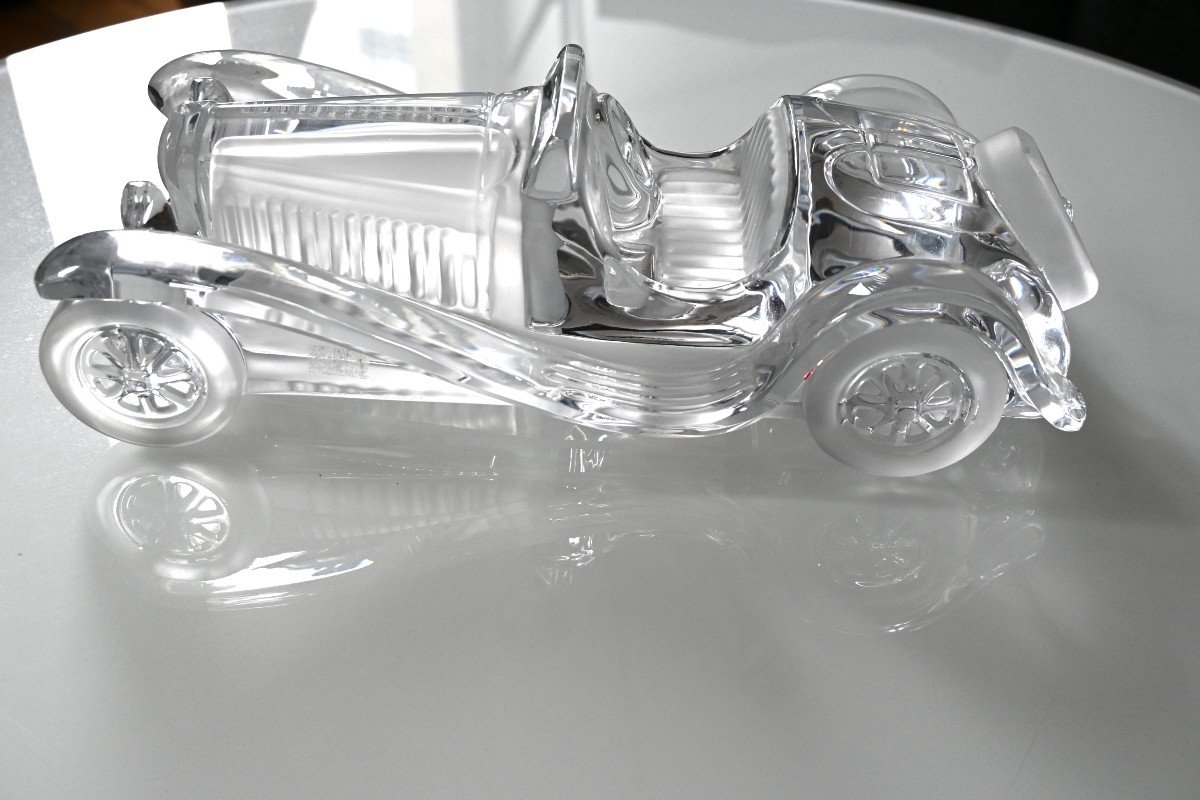 Reproduction Miniature En Cristal d'Une Bugatti 55 Roadster Signée Daum-photo-4