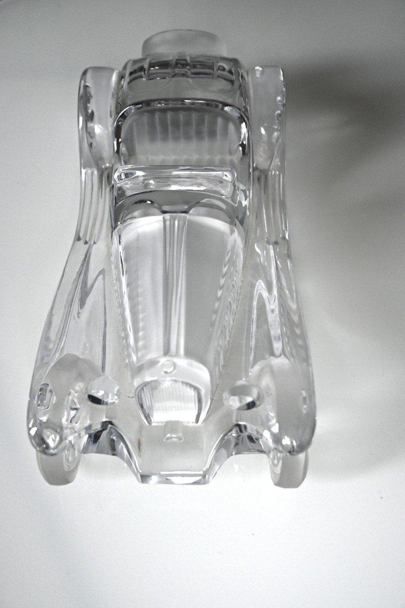 Reproduction Miniature En Cristal d'Une Bugatti 55 Roadster Signée Daum-photo-2