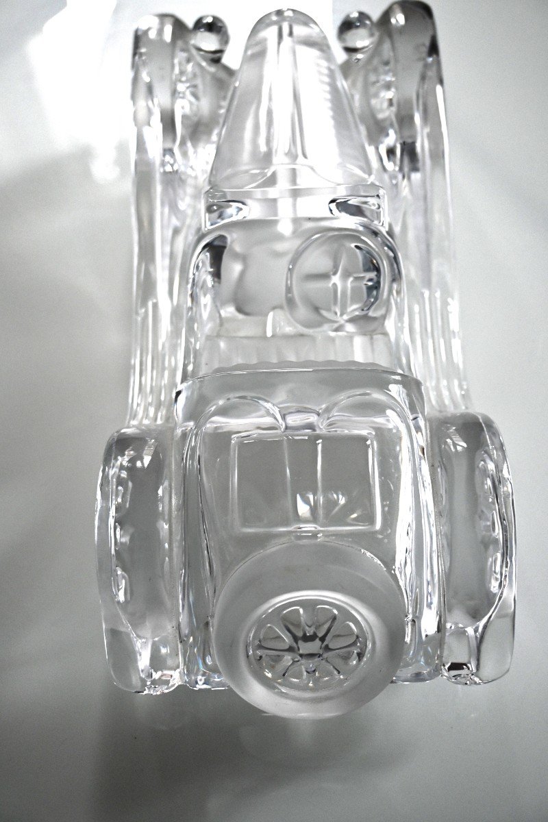 Reproduction Miniature En Cristal d'Une Bugatti 55 Roadster Signée Daum-photo-3