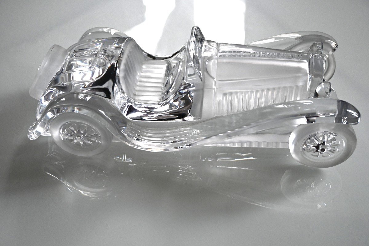 Reproduction Miniature En Cristal d'Une Bugatti 55 Roadster Signée Daum-photo-4