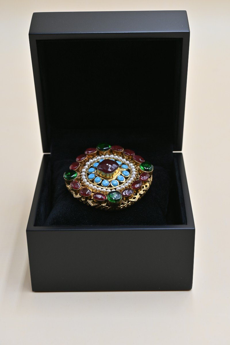 Gripoix Round Brooch For Chanel-photo-1