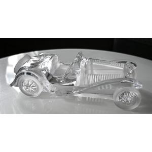 Reproduction Miniature En Cristal d'Une Bugatti 55 Roadster Signée Daum