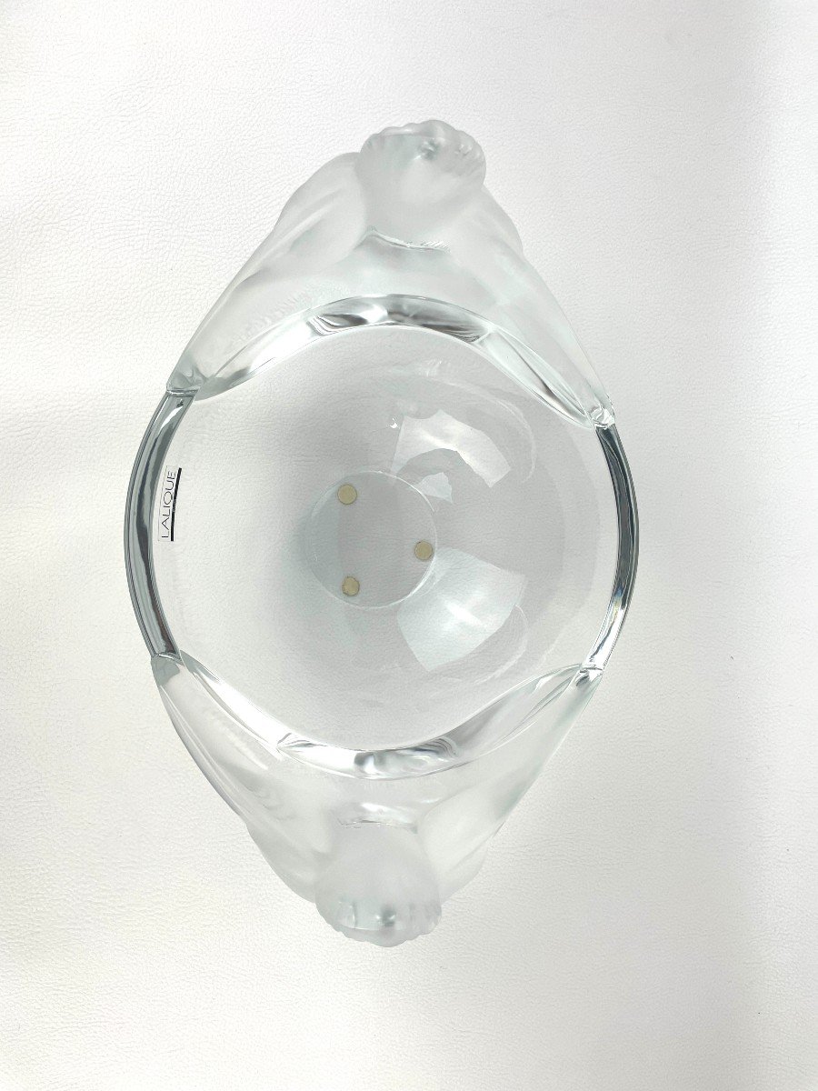 Coupe Modèle « Loriol » En Cristal Par Lalique France-photo-2