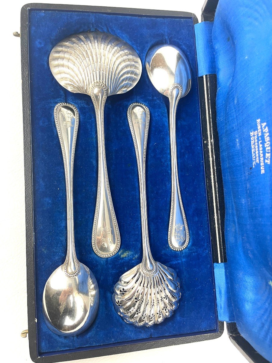 Set Of Silver Service Cutlery With 19th Century Marquis Arms-photo-1