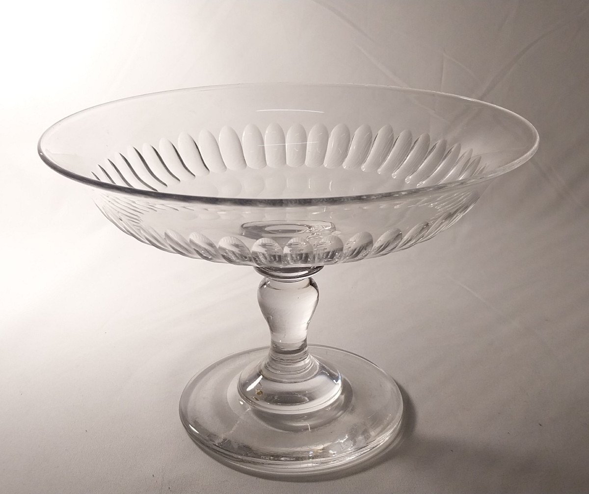 A- Compotier Coupe A Fruits Cristal Taille 19° Baccarat Saint Louis