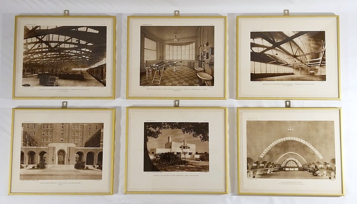 Art Deco 1930 - 6 Metal Framed Architecture Buildings Town Planning Images 30s