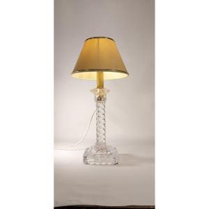 Baccarat - Large Crystal Lamp Signed 19° 1900 Electrified