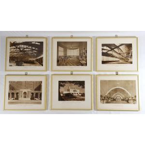 Art Deco 1930 - 6 Metal Framed Architecture Buildings Town Planning Images 30s