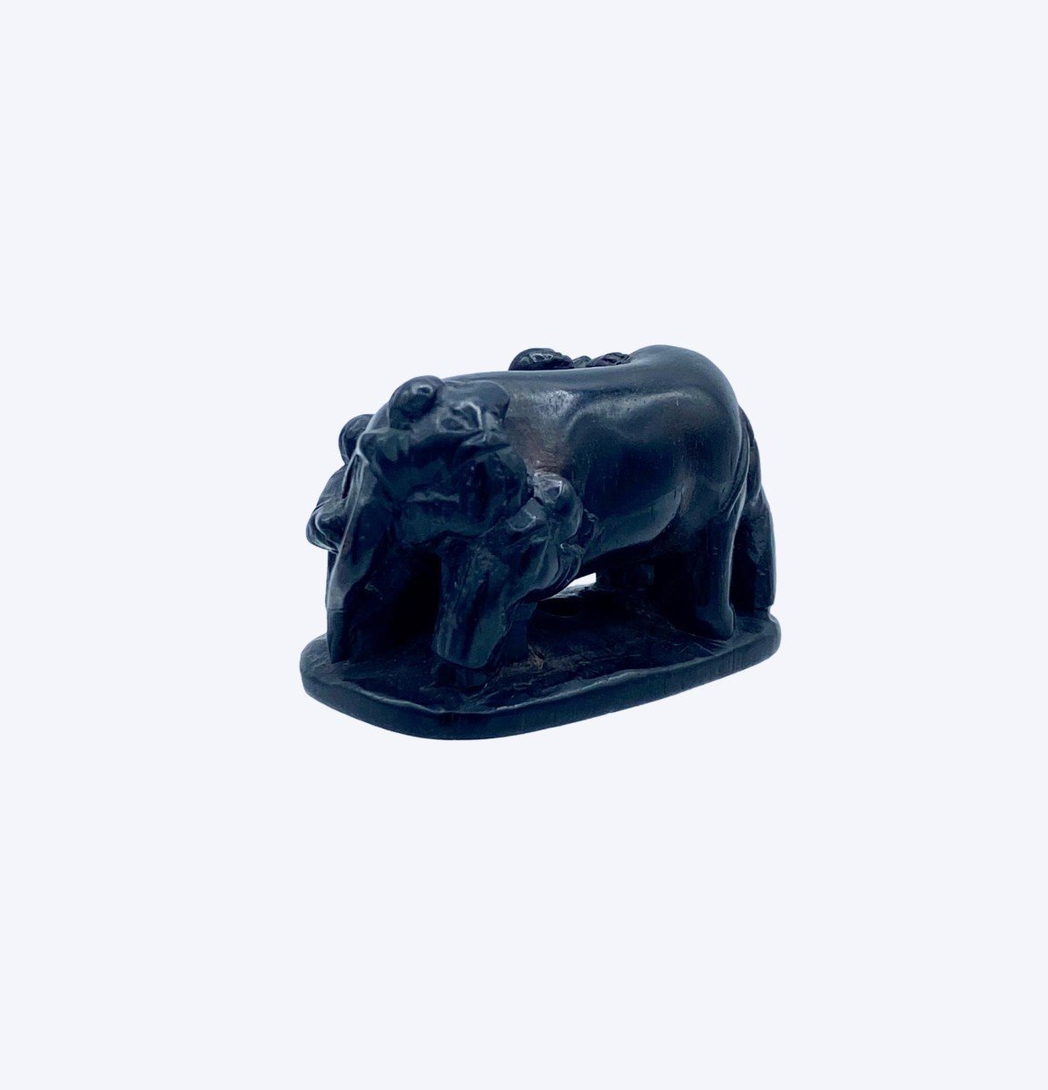 Netsuke Bois - époque Meiji-photo-4