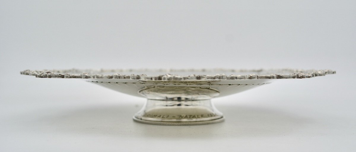 Cup On Pedestal In Silver, Italy Circa 1950-photo-2