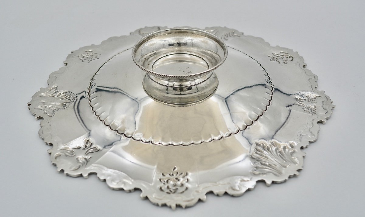 Cup On Pedestal In Silver, Italy Circa 1950-photo-2