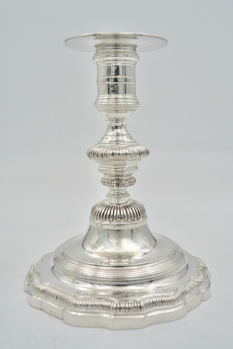 Pair Of Silver Candlesticks France, By Tetard Frères-photo-4