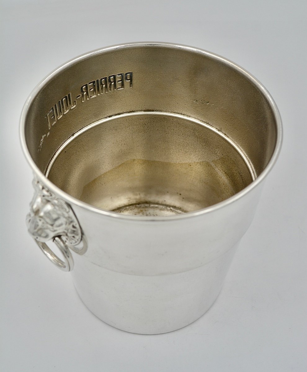 Christofle. Bottle Buckets In Silver Metal, France Circa 1930-photo-3