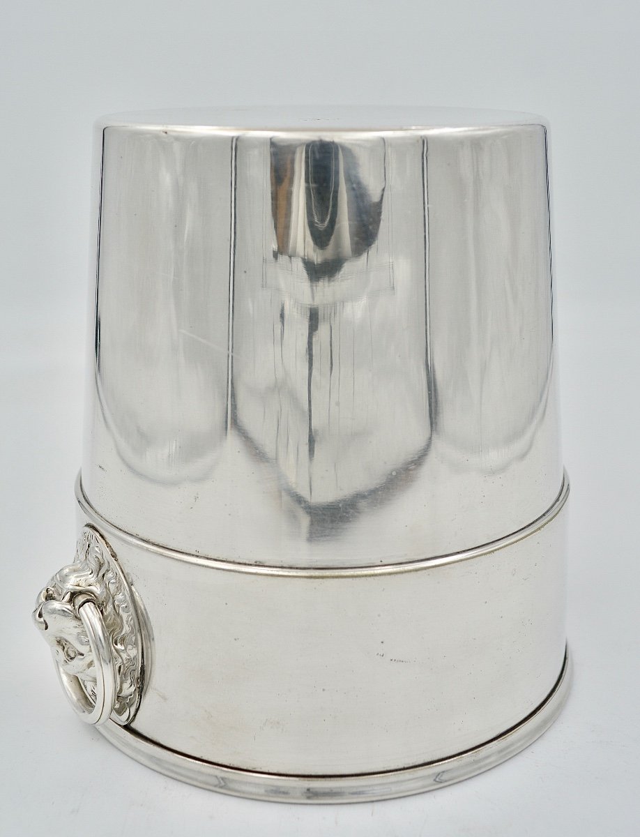 Christofle. Bottle Buckets In Silver Metal, France Circa 1930-photo-8