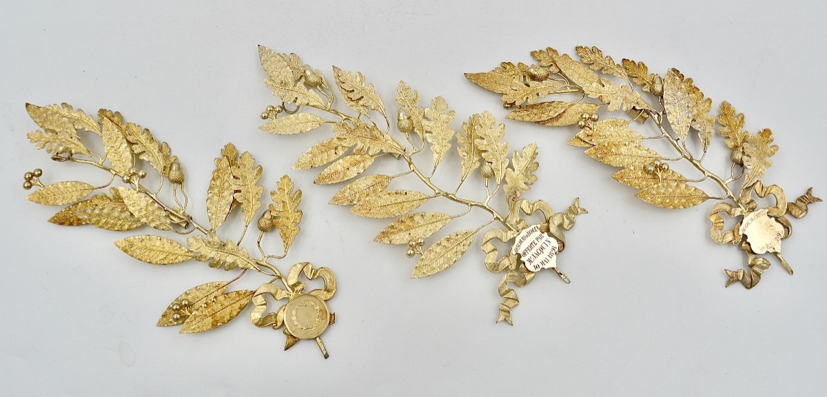Golden Silver Decorations / Three Pieces / France Circa 1900-photo-2