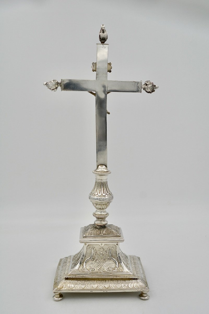 Silver Altar Cross, France 18th Century. Around 1743-photo-8