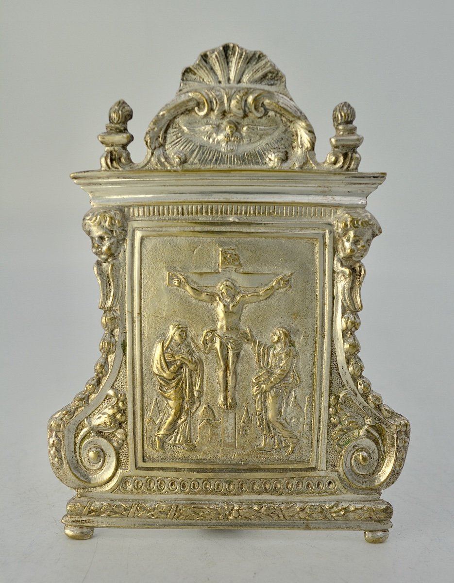 Baiser De Paix En Bronze Argenté. France Vers 1800