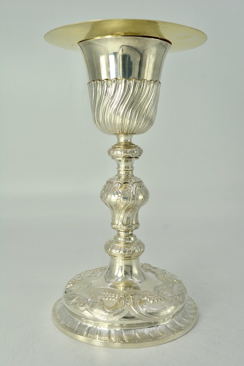 Chalice And Patene In Silver, France 18th Century, Circa 1783-photo-3