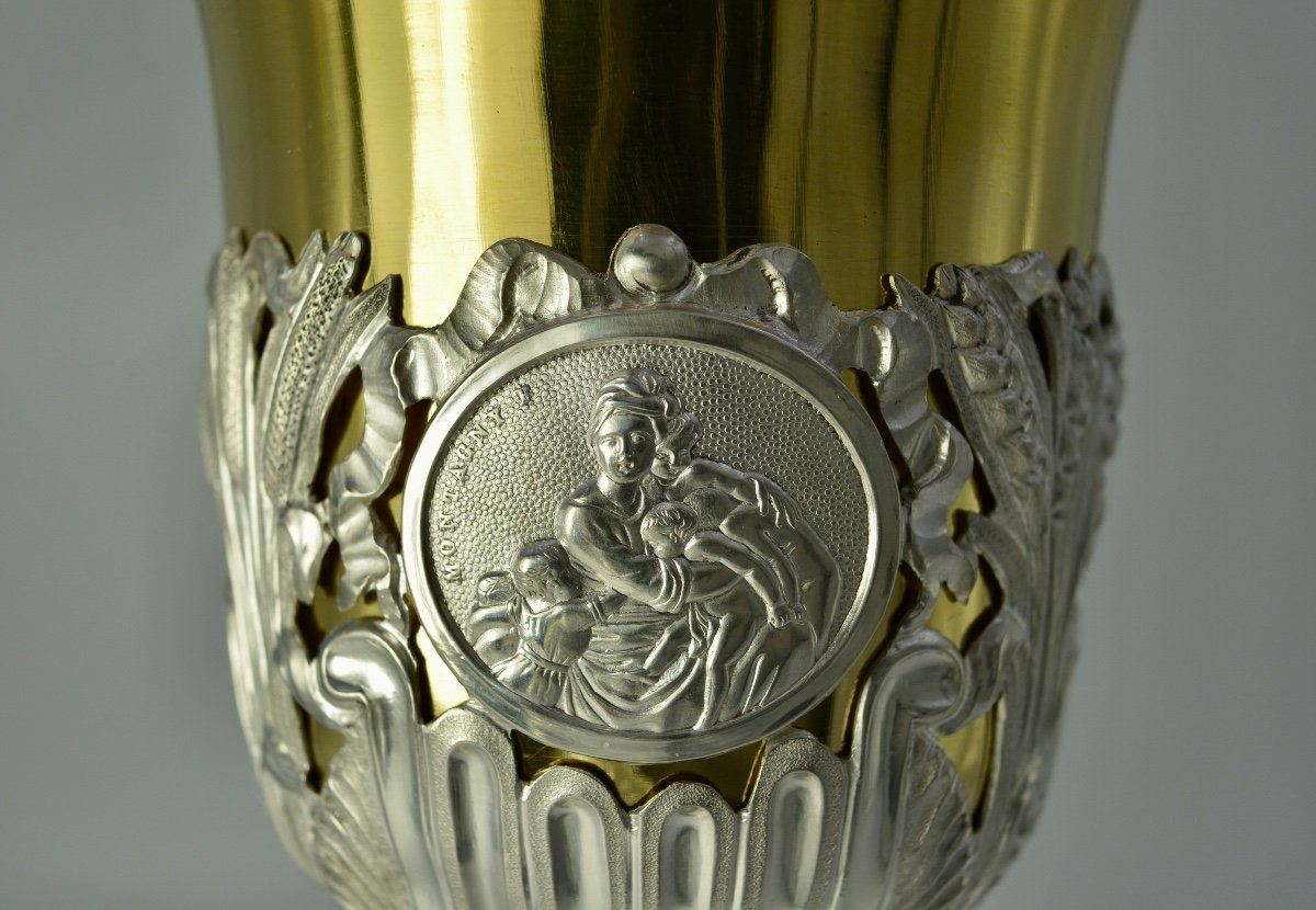 Chalice And Patene In Silver France 19th Century By Martin And Dejean Orfevre-photo-7