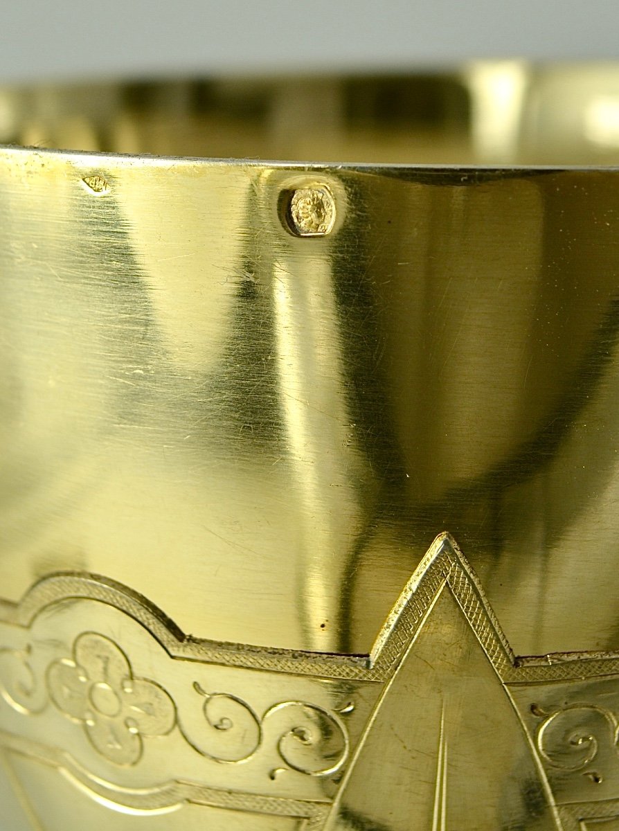 Chalice And Patene In Gilded Silver, France Circa 1927-photo-7