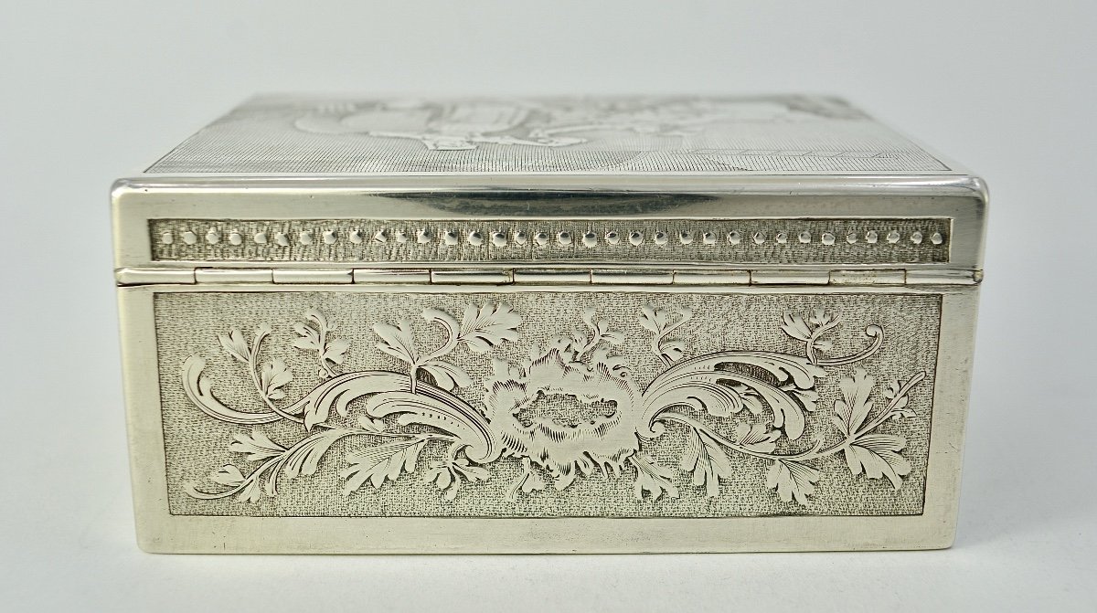 Silver Cigarillo Box France Circa 1914-photo-4