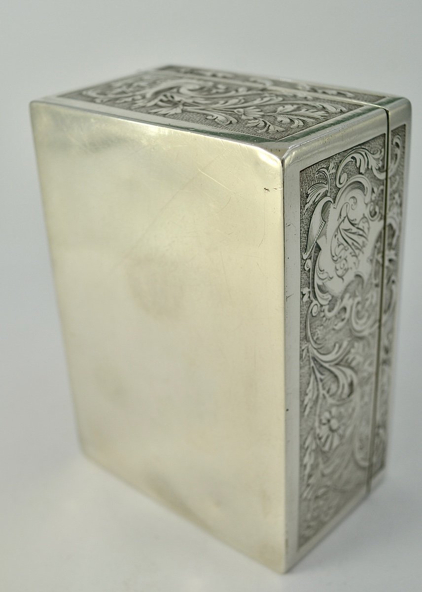 Silver Cigarillo Box France Circa 1914-photo-1