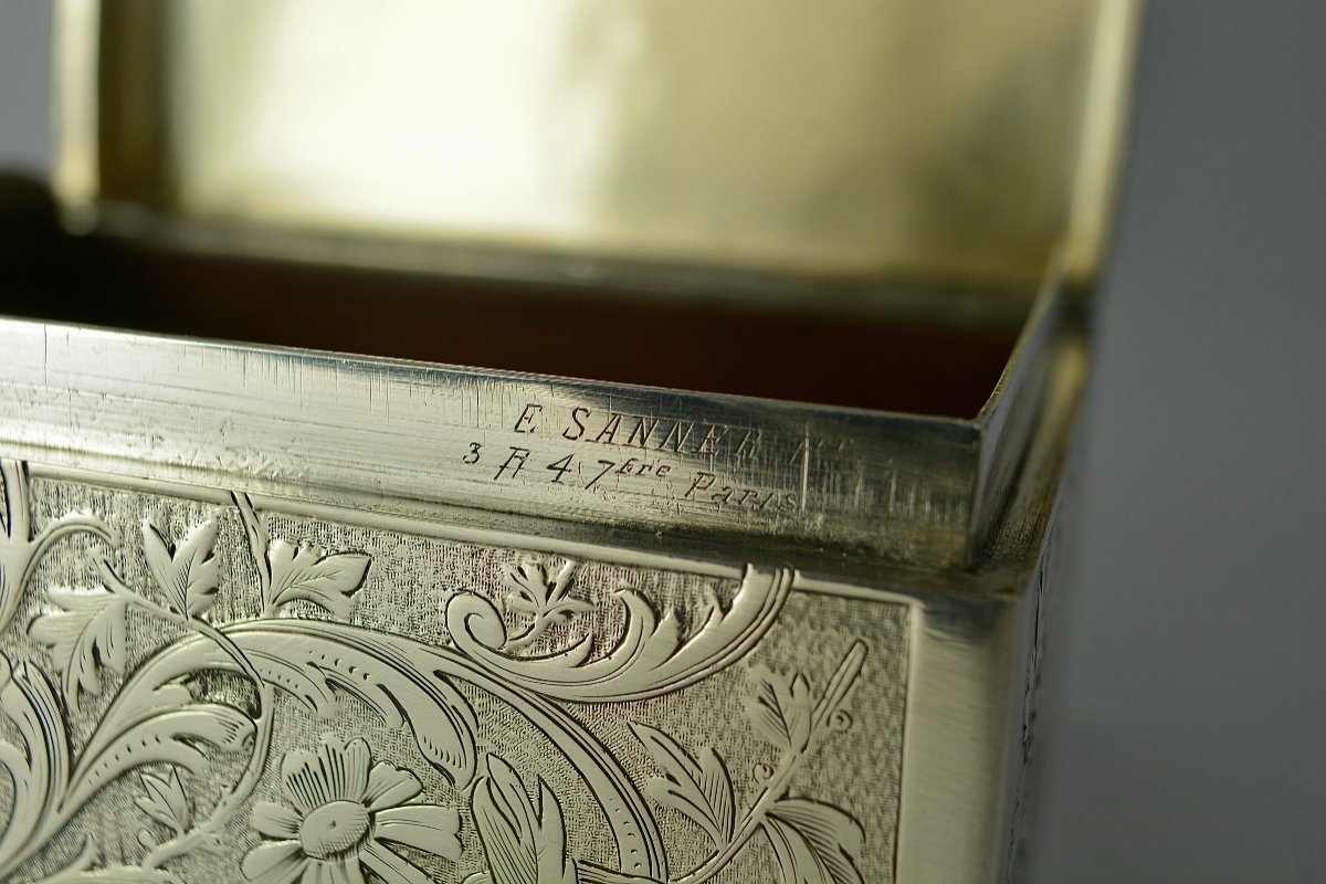 Silver Cigarillo Box France Circa 1914-photo-7