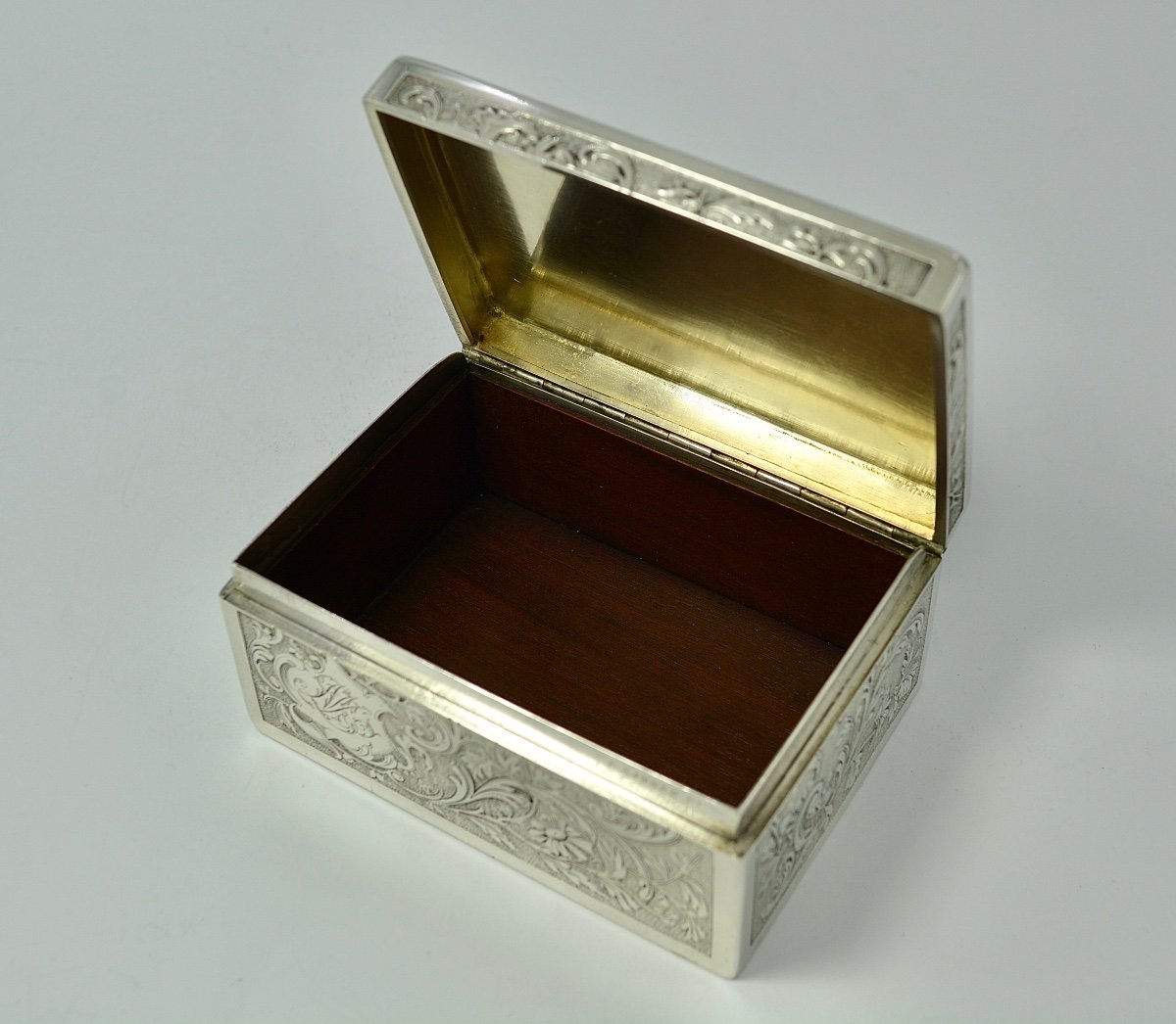 Silver Cigarillo Box France Circa 1914-photo-8