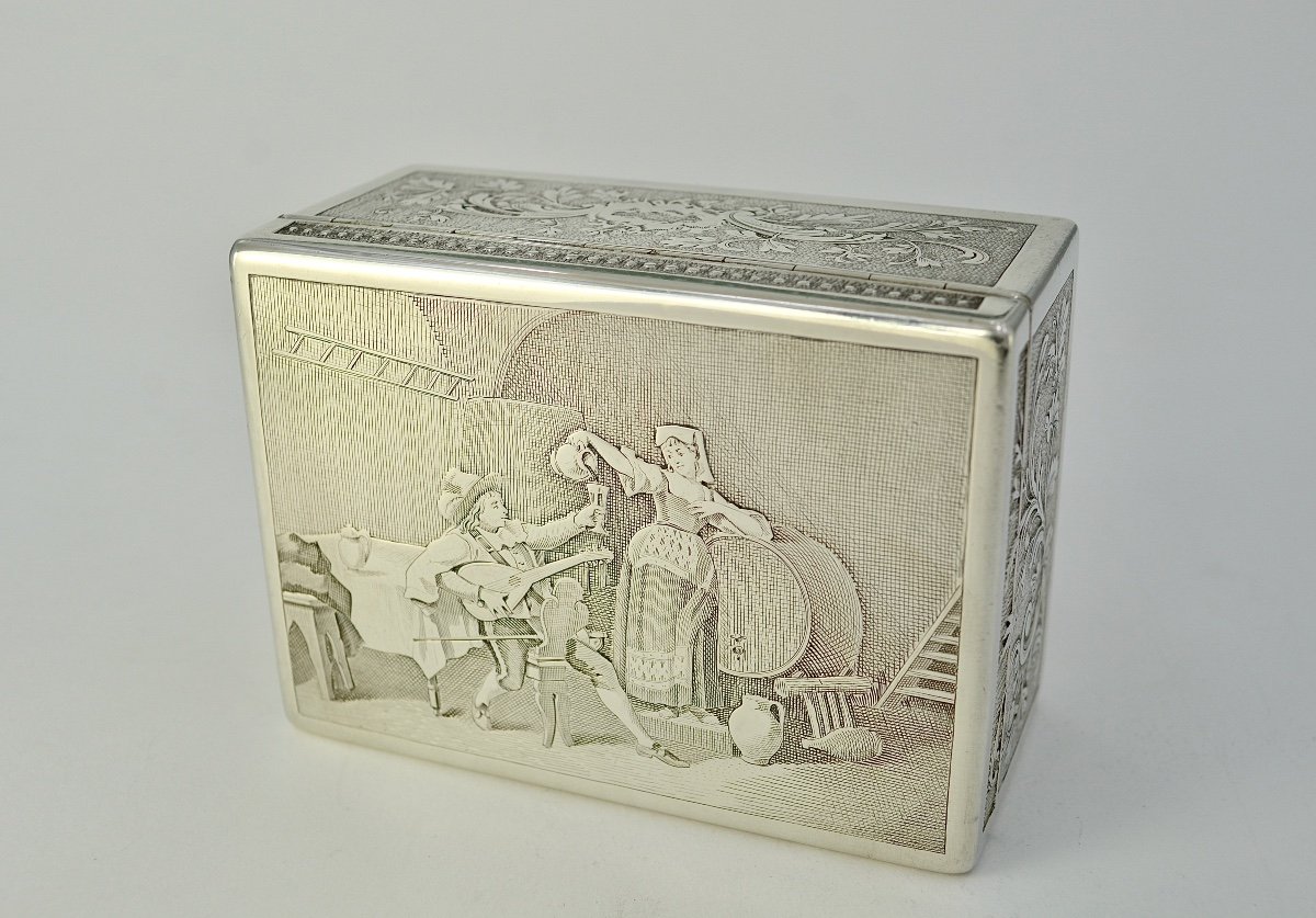 Silver Cigarillo Box France Circa 1914