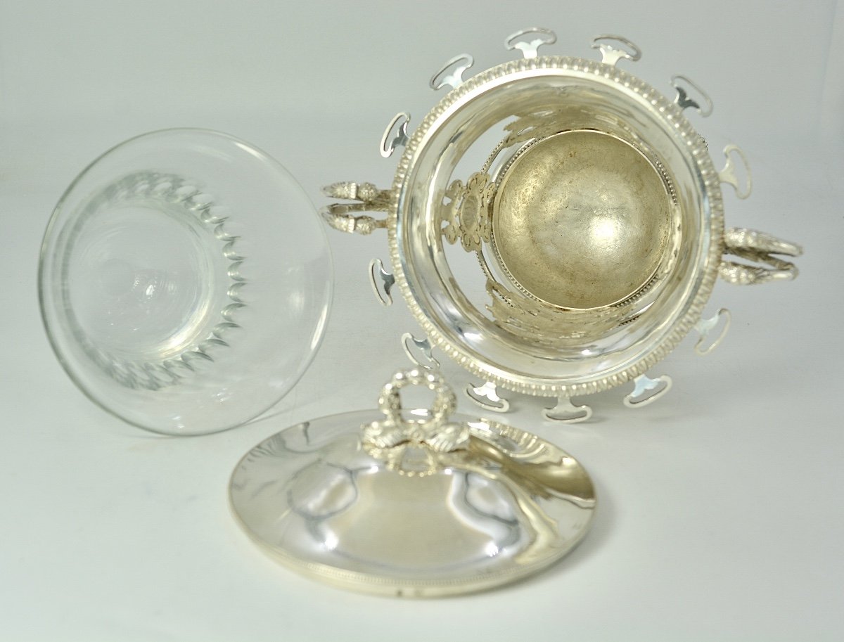 Jam Maker In Crystal And Silver, France Circa 1819 -photo-2